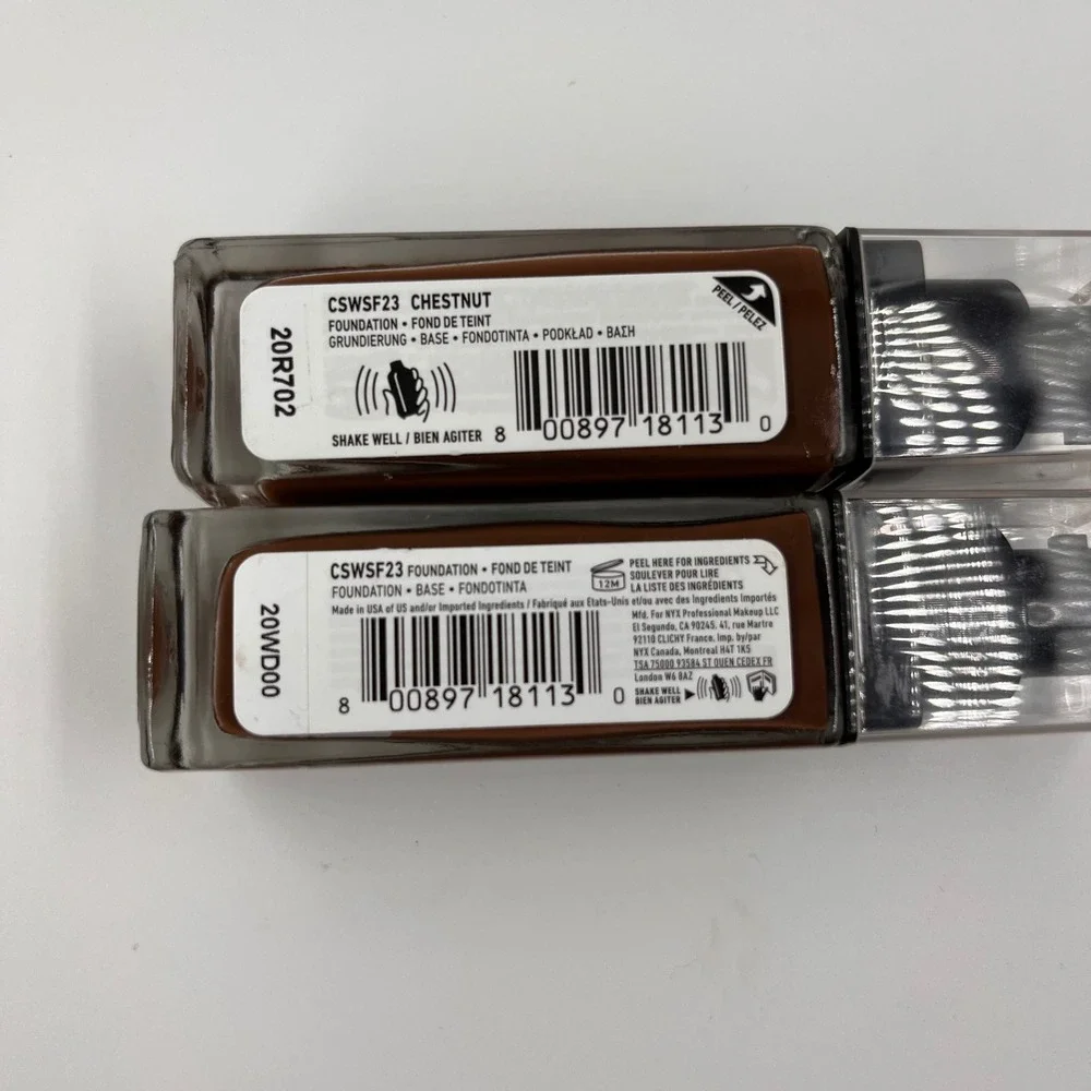 NYX Can't Stop Won't Stop Full‎ Coverage Foundation Chestnut 2 Pack CSWSF23